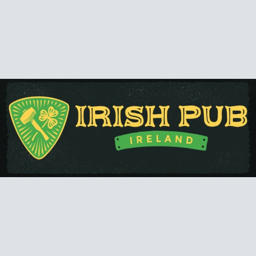 Schild Irish Pub Ireland Irland Alkohol Bier Kleeblatt 27x10 Blech od.Holz