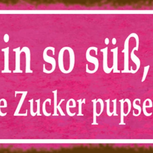 Schild Ich Bin So Süß Ich Könnte Zucker Pupsen Einhorn 27 x 10 Blech od. Holz