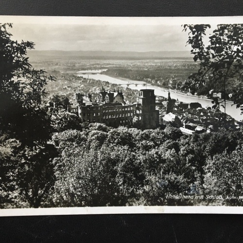 Heidelberg mit Schloß - Blick auf Ort - Fluss - Deutschland 400319 TH F
