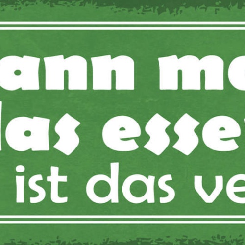 Schild Kann Man Das Essen Oder Ist Das Vegan Fleisch Veggie 27x10 Blech od.Holz