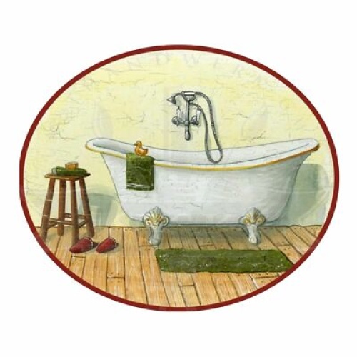 Nostalgie Holzschild Schild Bad Badezimmer