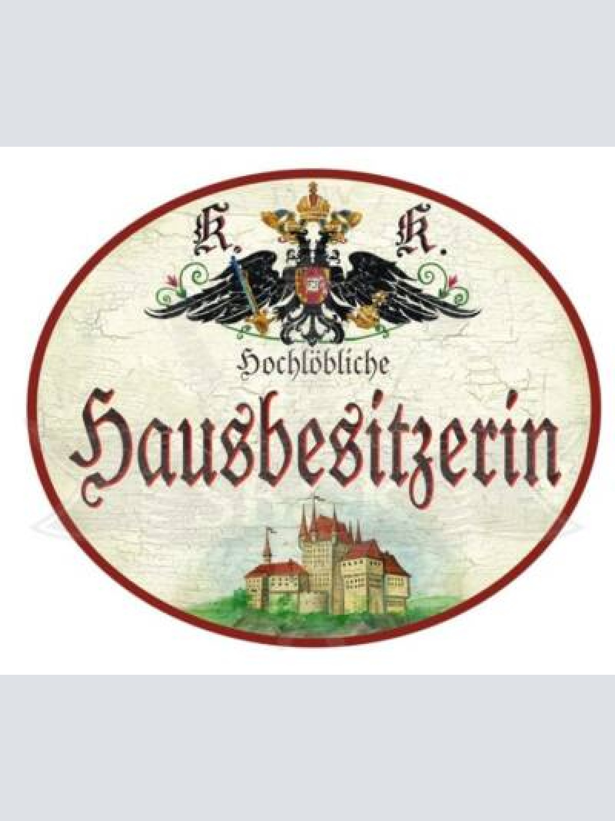 Kuk nostalgie holzschild hochlöbliche hausbesitzerin