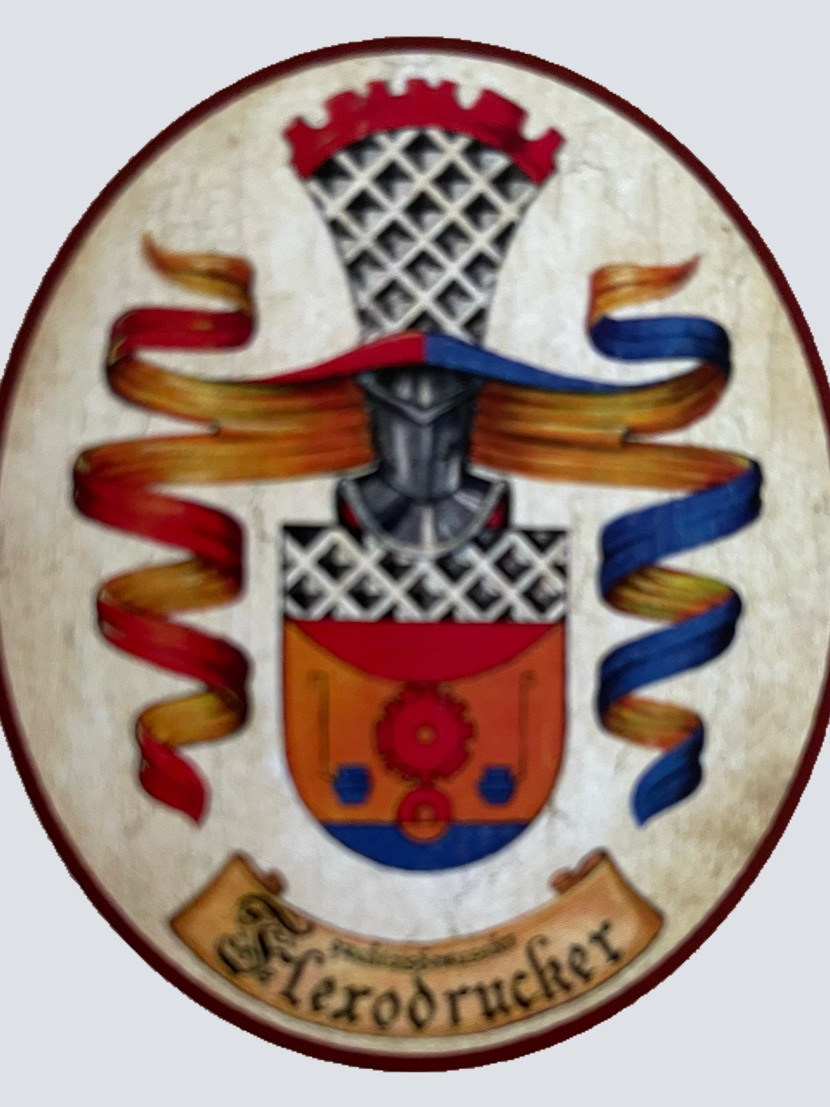 Nostalgie Holzschild Flexodrucker Wappen Beruf Österreich Schild