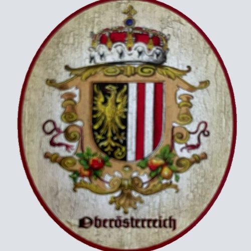 Nostalgie Holzschild Oberösterreich Wappen Bundesland Österreich Schild