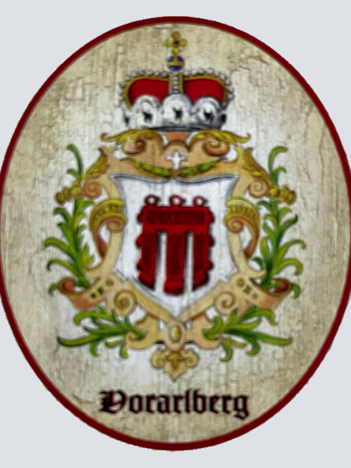 Nostalgie Holzschild Voralberg Wappen Bundesland Österreich Schild