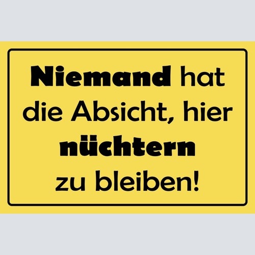 Schild Bier Nüchtern Lustig Bar Pub Gastro 12x18 / 20x30 / 30x40 Blech od. Holz