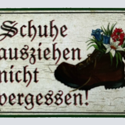 Nostalgie Holzschild Schuhe Ausziehen Nicht Vergessen Wohnung Haus Schild