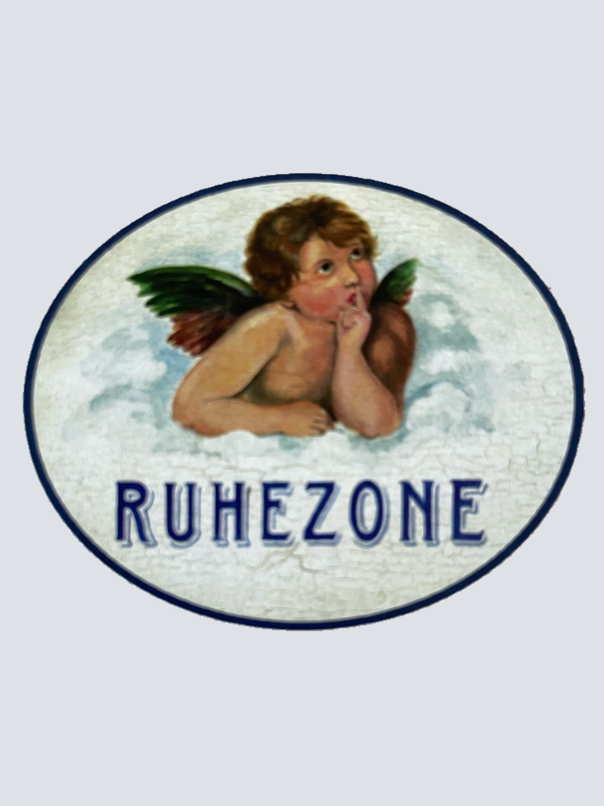 Nostalgie Holzschild Ruhezone Ruhe Stille Still Geräusch Lautstärke Schild