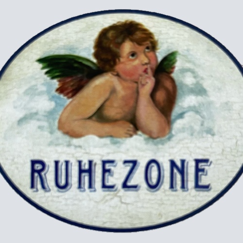 Nostalgie Holzschild Ruhezone Ruhe Stille Still Geräusch Lautstärke Schild