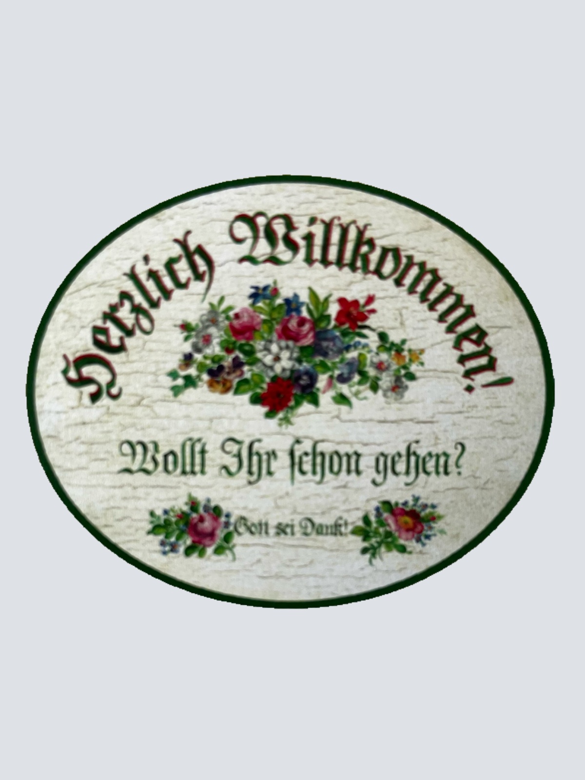 Nostalgie Holzschild Herzlich Willkommen Wollt Ihr Schon Gehen Schild