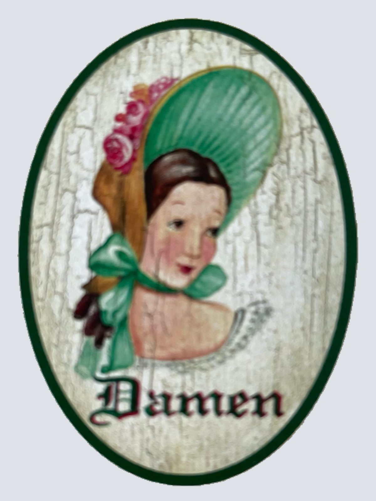 Nostalgie Holzschild Biedermeier Damen WC Toilette Klo Mädchen Schild