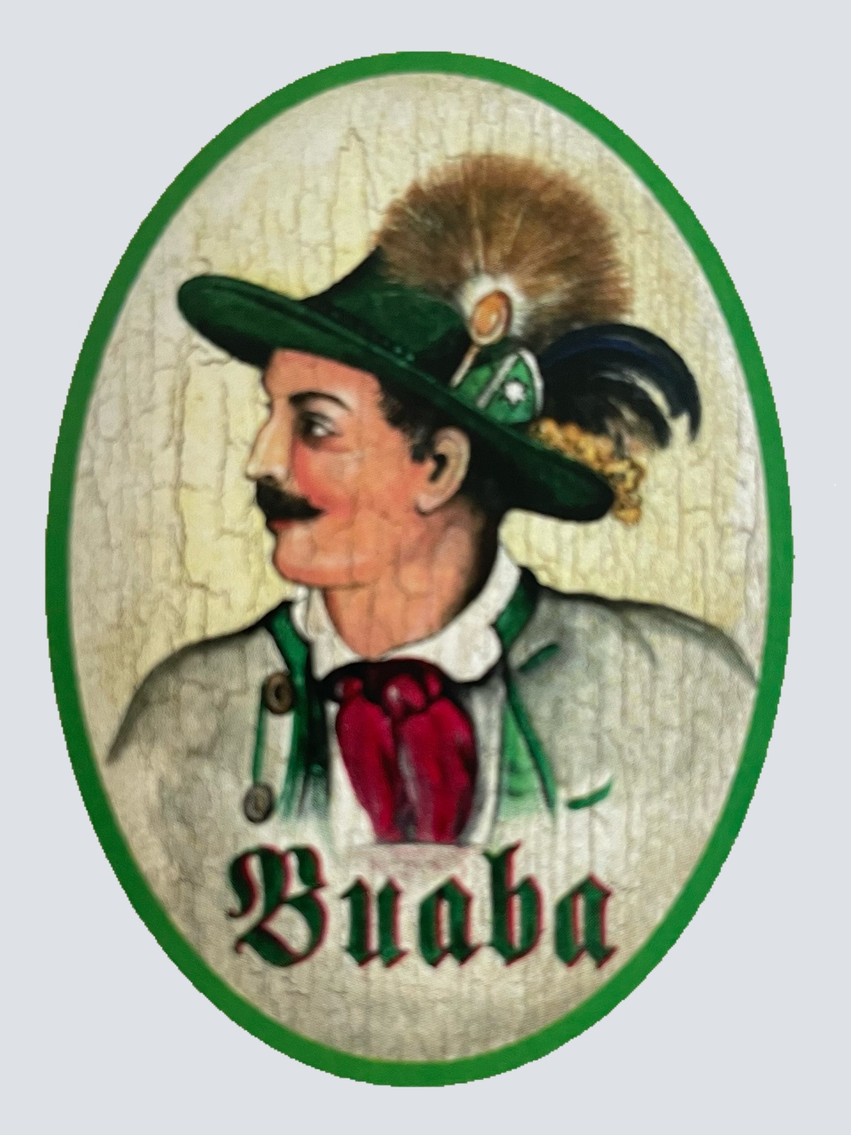 Nostalgie Holzschild Allgäu Buaba WC Toilette Klo Buben Herren Schild