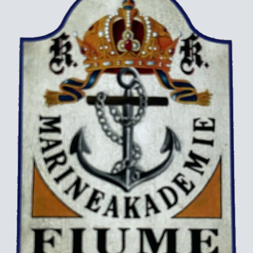 Nostalgie Holzschild KuK Marineakademie Fiume Freistaat Kroatien Schild