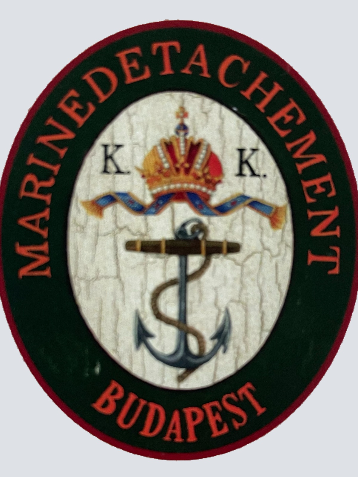 Nostalgie Holzschild KuK Marinedetachement Budapest Österreich Ungarn Schild