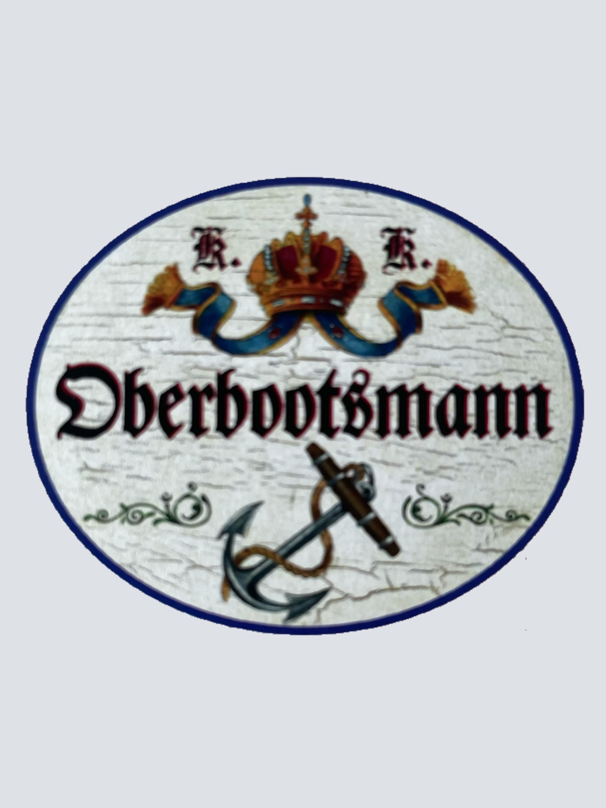 KuK Nostalgie Holzschild Oberbootsmann Schiff Boot Marine Anker Schild