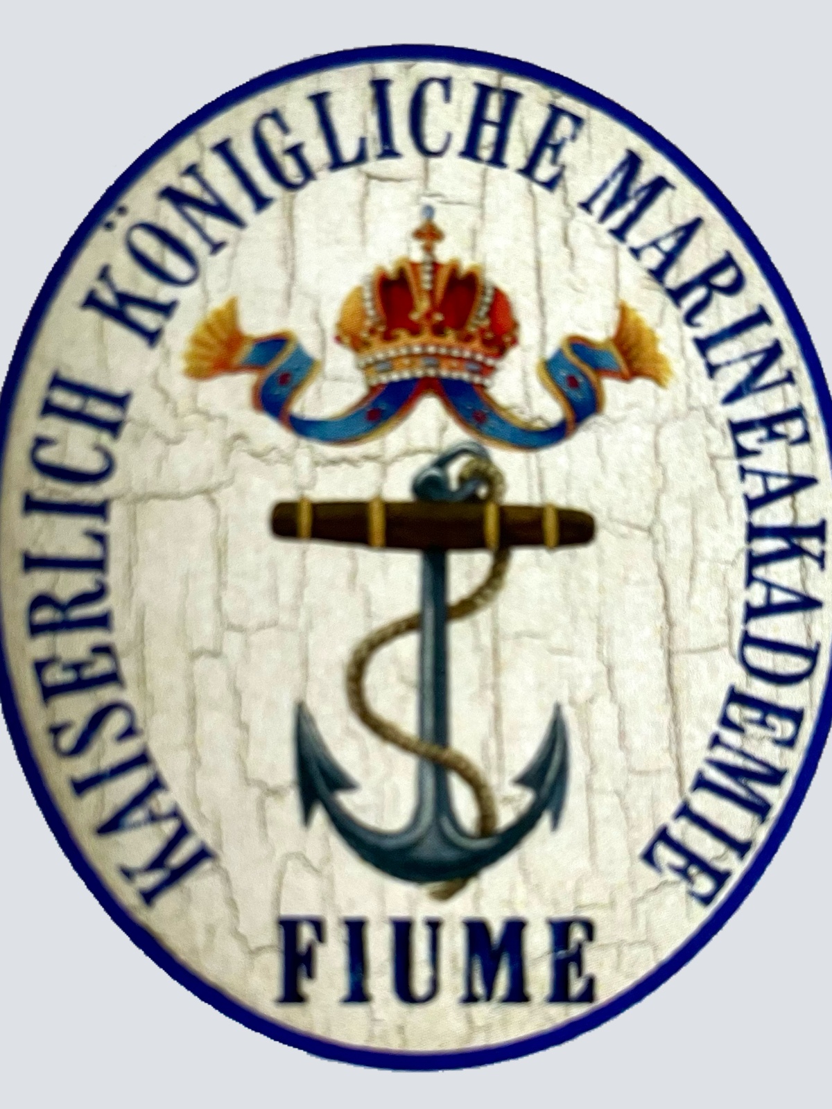 Nostalgie Holzschild KuK Marineakademie Fiume Freistaat Kroatien Schild