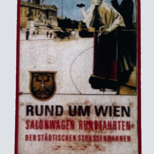 Nostalgie Holzschild Rund Um Wien Salonwagen Rundfahrten Schild
