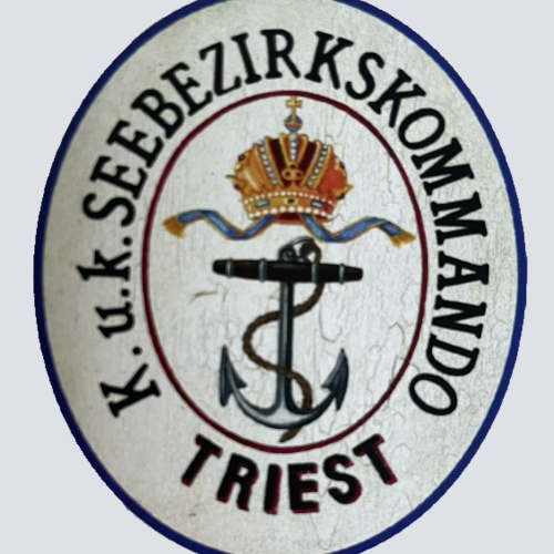 Nostalgie Holzschild KuK Seebezirkskommando Triest Italien Schild