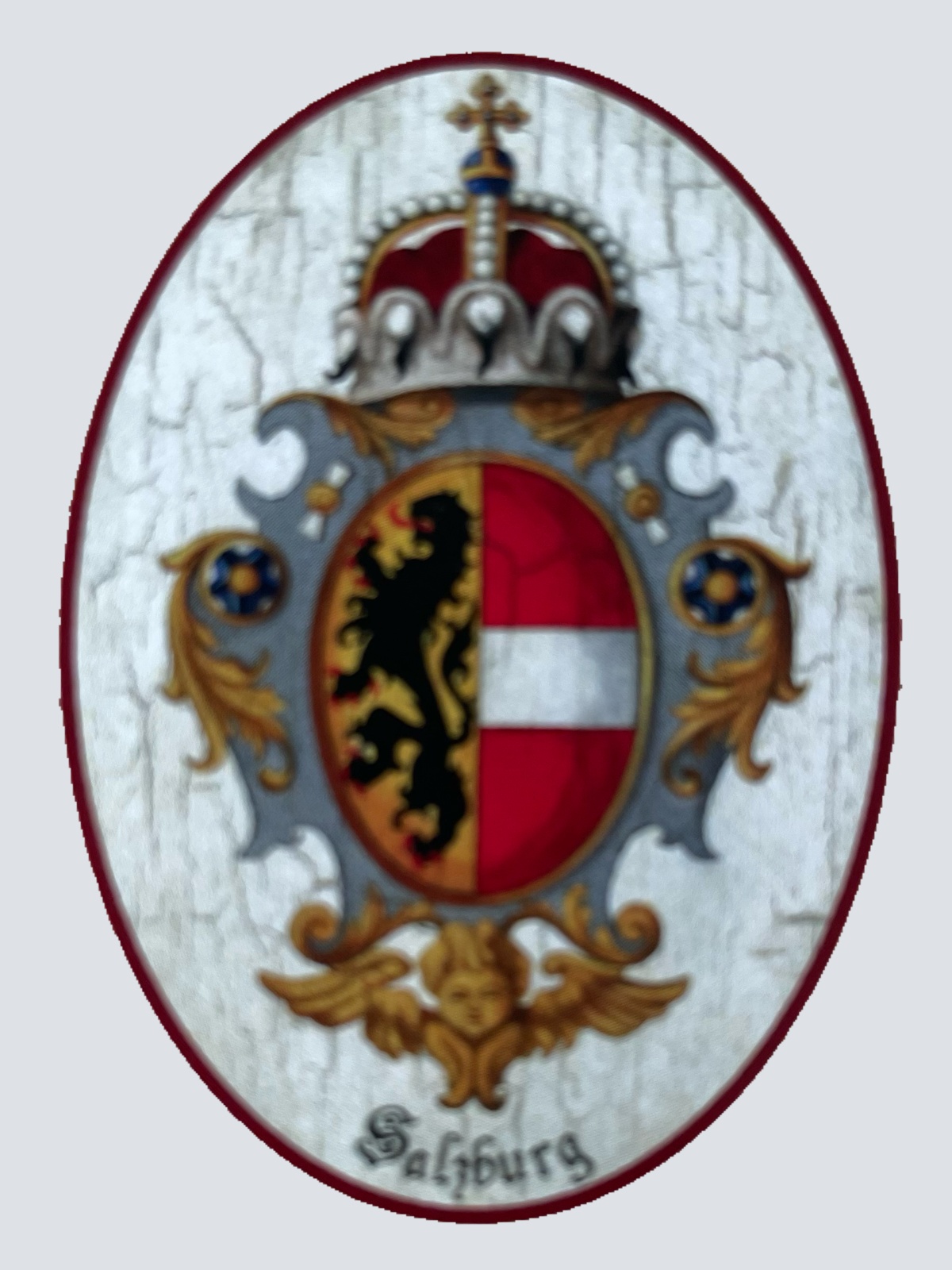 Nostalgie Holzschild Salzburg Wappen Österreich Schild