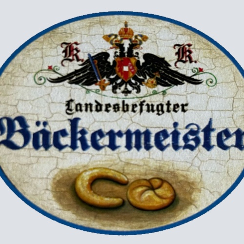 KuK Nostalgie Holzschild Landesbefugter Bäckermeister Backen Bäcker Schild