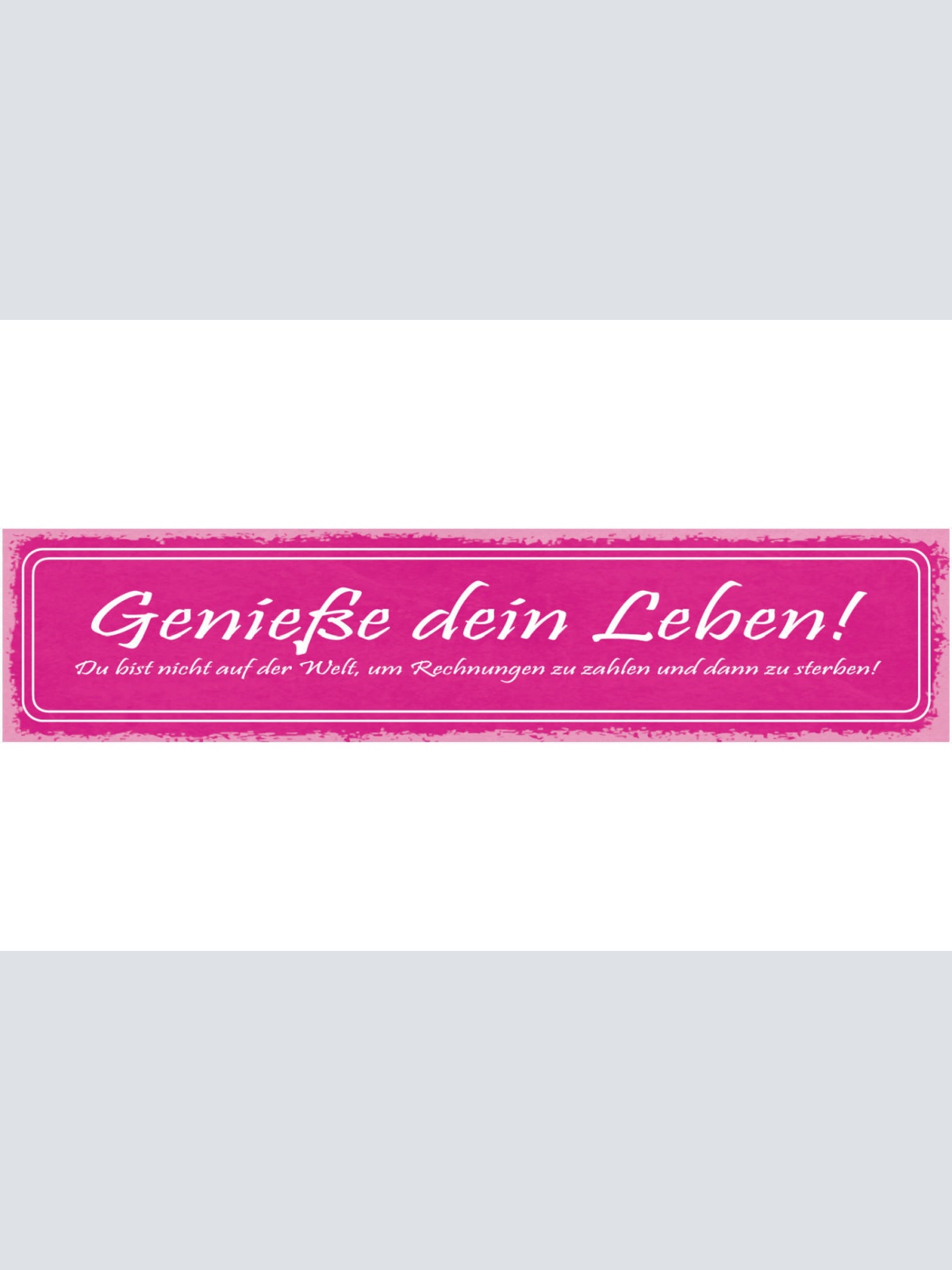 Schild Genieße Dein Leben Bist Nicht Auf Der Welt Rechnung Zu Bezahlen Sterben