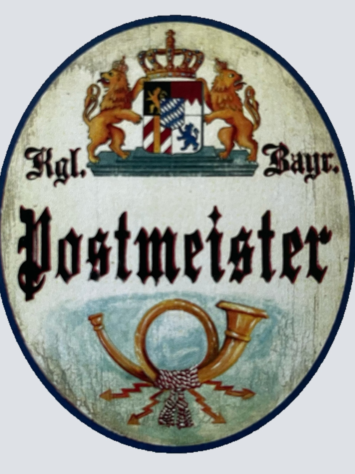 Nostalgie Holzschild Bayern Königlich Bayerischer Postmeister Brief Post Schild