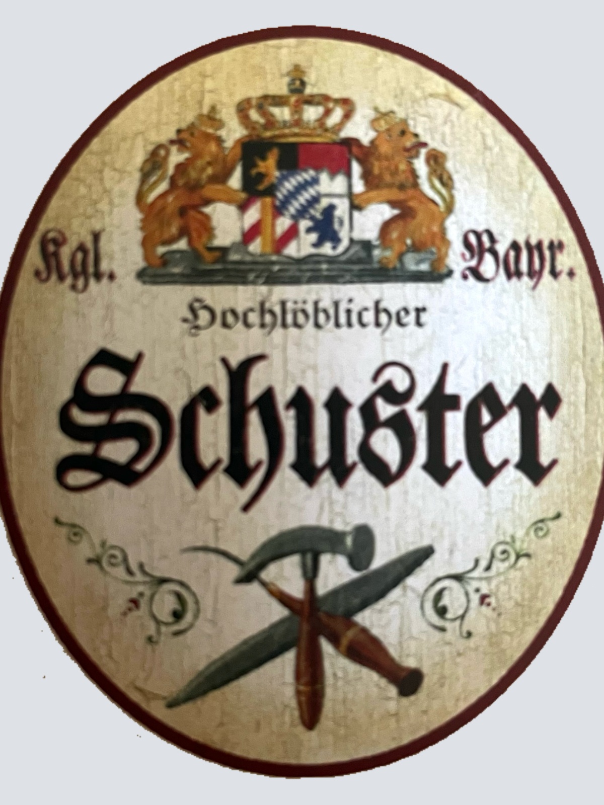 Nostalgie Holzschild Bayern Königlich Bayerischer Hochlöblicher Schuster Schild