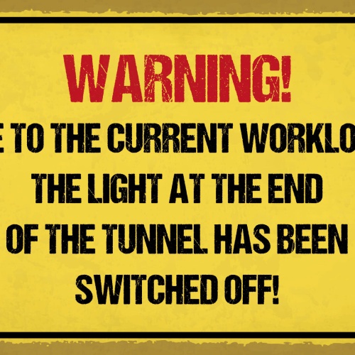 Schild Light Tunnel Licht Arbeit Belastung 12x18 / 20x30 / 30x40 Blech od. Holz