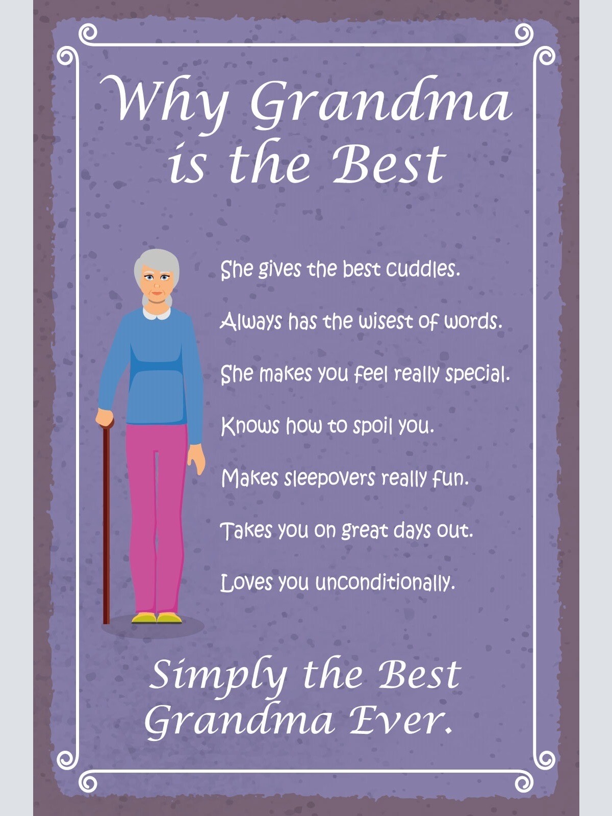 Schild Grandma is the best Oma Großmutter 12x18 / 20x30 / 30x40 Blech od. Holz