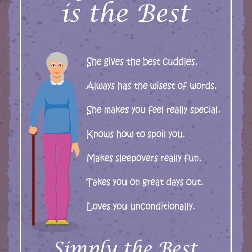 Schild Grandma is the best Oma Großmutter 12x18 / 20x30 / 30x40 Blech od. Holz