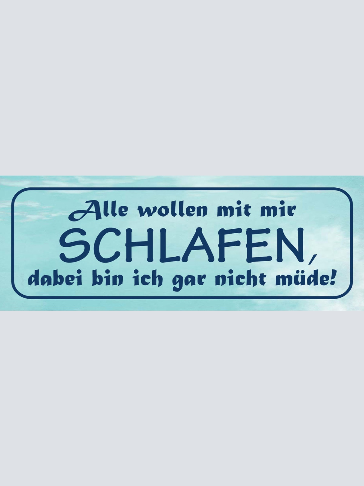 Schild Alle Wollen Mit Mir Schlafen Derweil Bin Ich Gar Nicht Müde 27x10