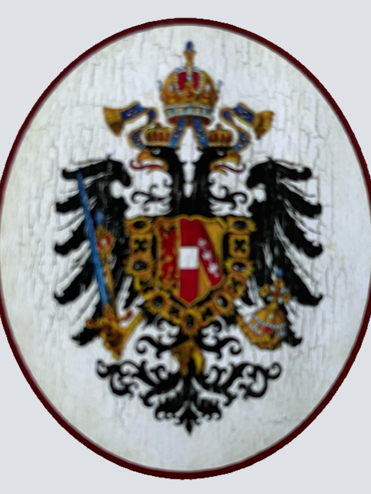 Nostalgie Holzschild Österreich Doppeladler Wappen Kuk Schild
