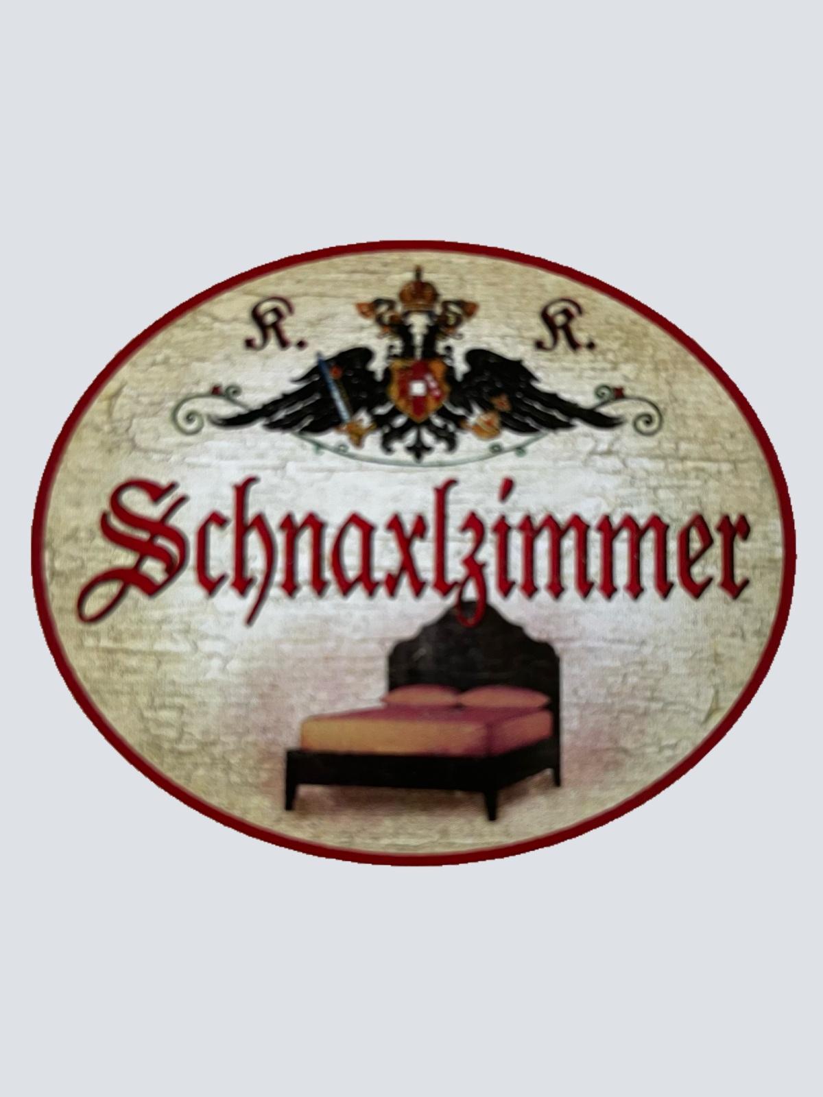 Kuk Nostalgie Holzschild Schnaxlzimmer Schlafzimmer Schlafen Bett Liebe Schild