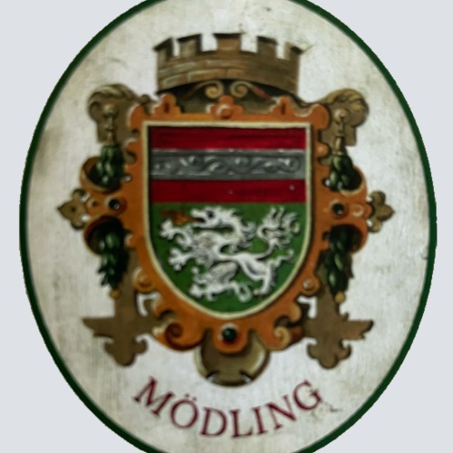 Nostalgie Holzschild Mödling Wappen Ort Niederösterreich KuK Schild