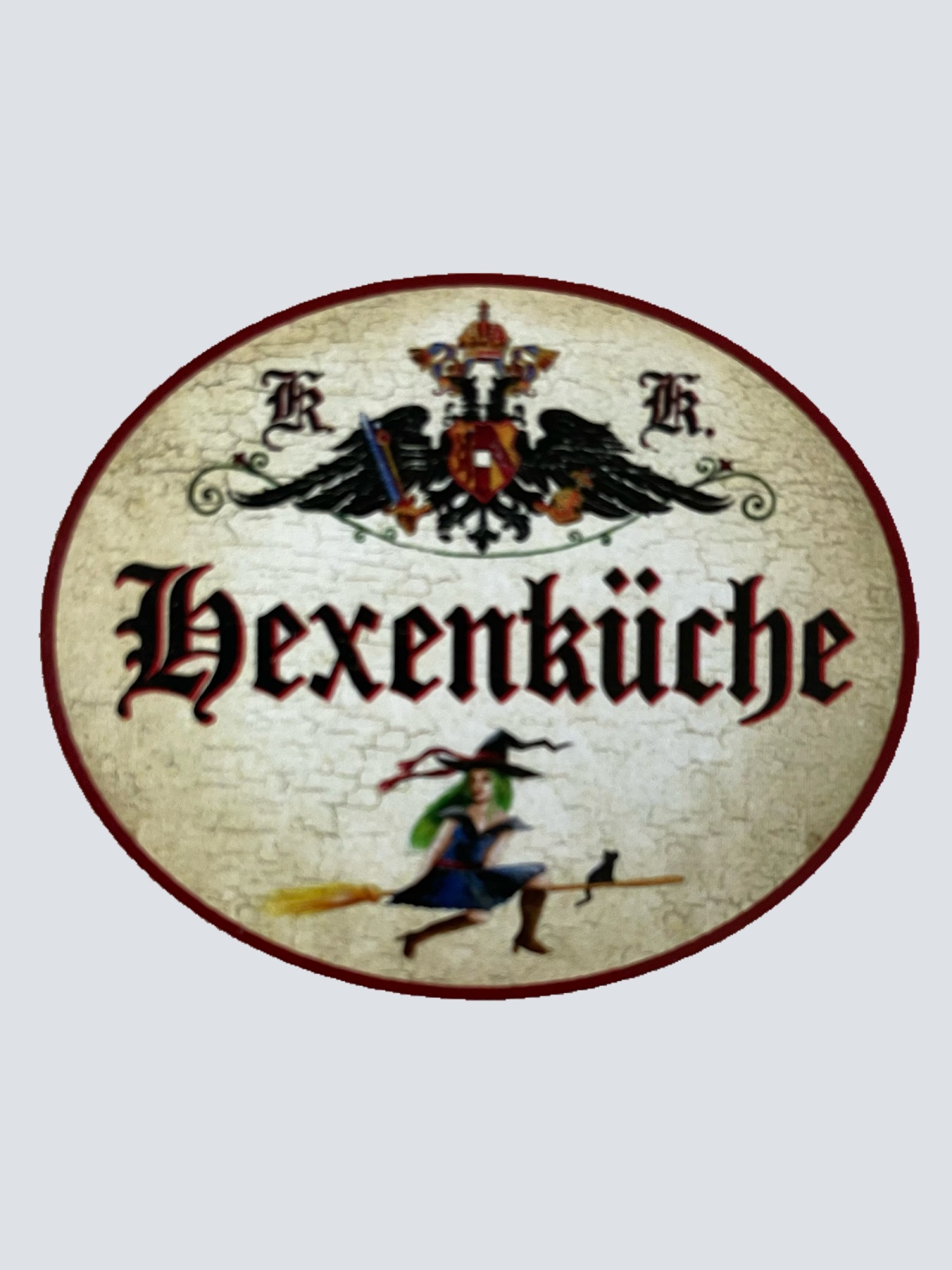 Kuk Nostalgie Holzschild Hexenküche Hexe Küche Besen Katze Frau Schild