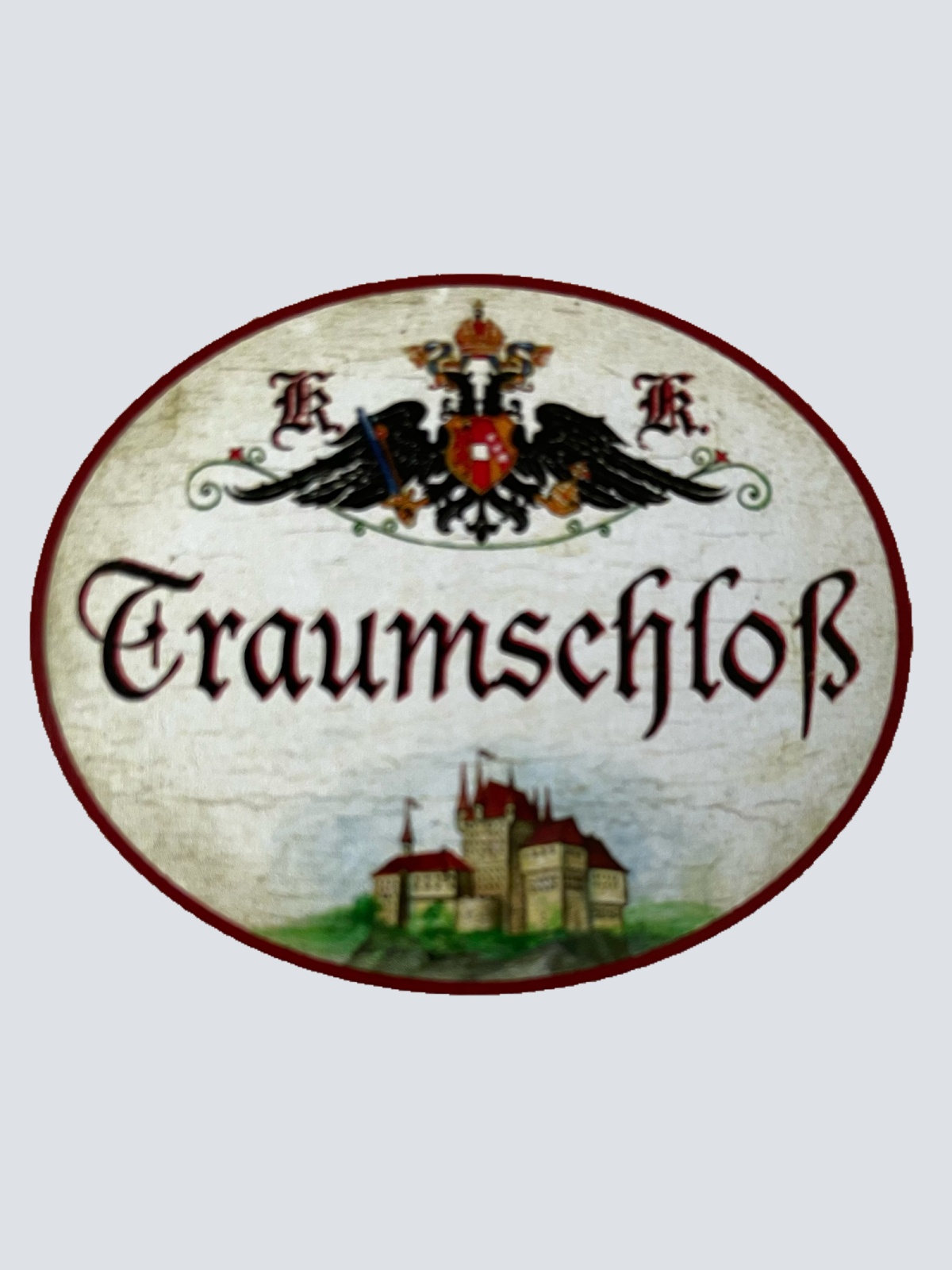 KuK Nostalgie Holzschild Traumschloß Haus Burg Traumhaus Villa Schild