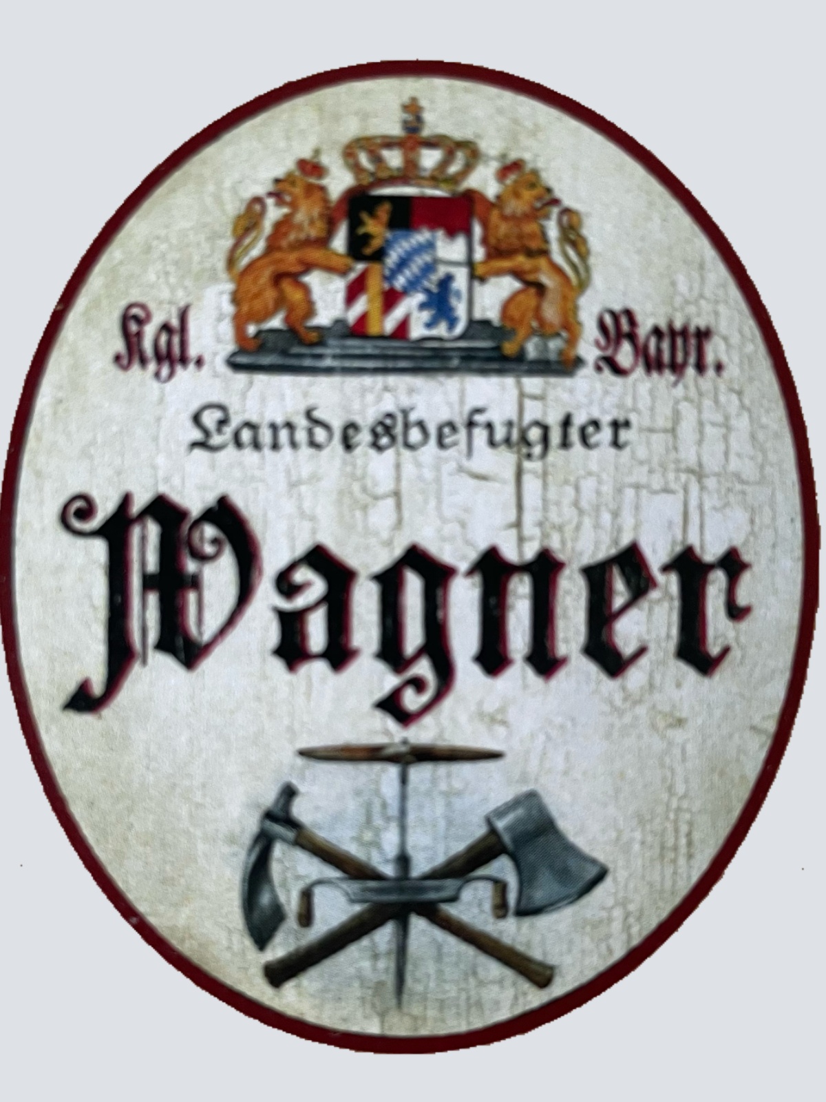 Nostalgie Holzschild Bayern Königlich Bayerischer Landesbefugter Wagner Schild