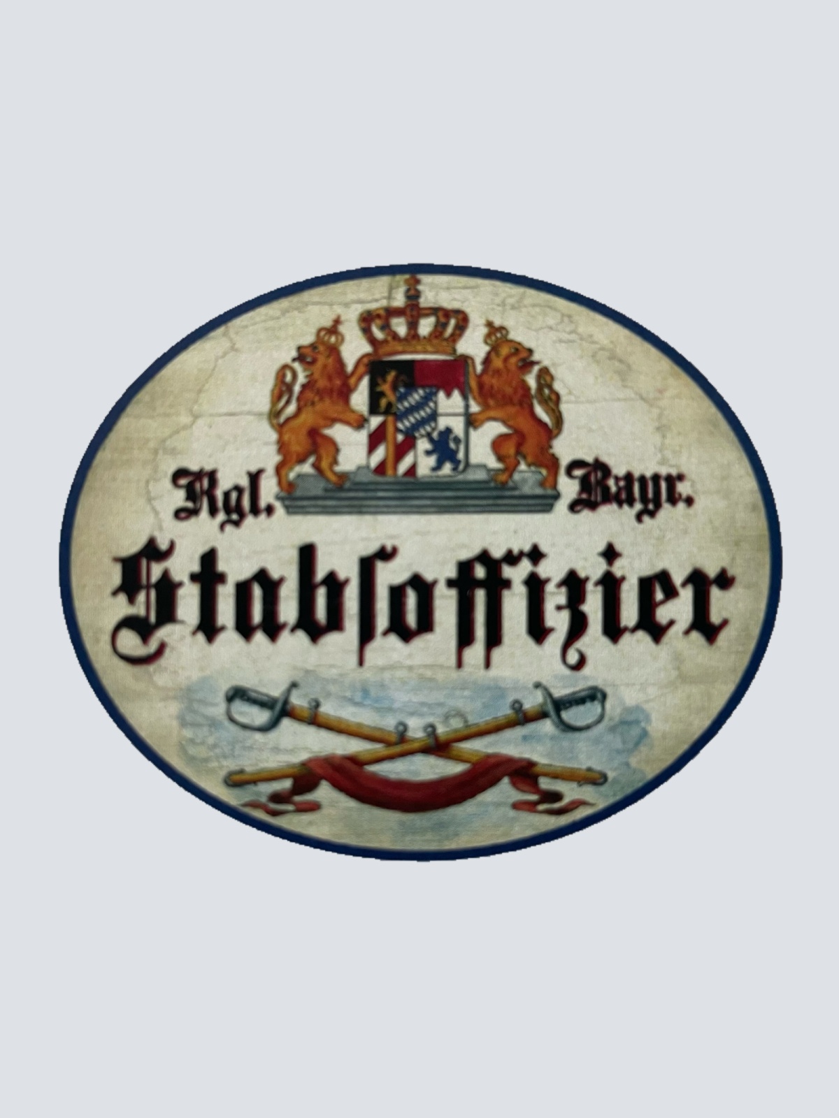 Nostalgie Holzschild Bayern Königlich Bayerischer Stabsoffizier Schild