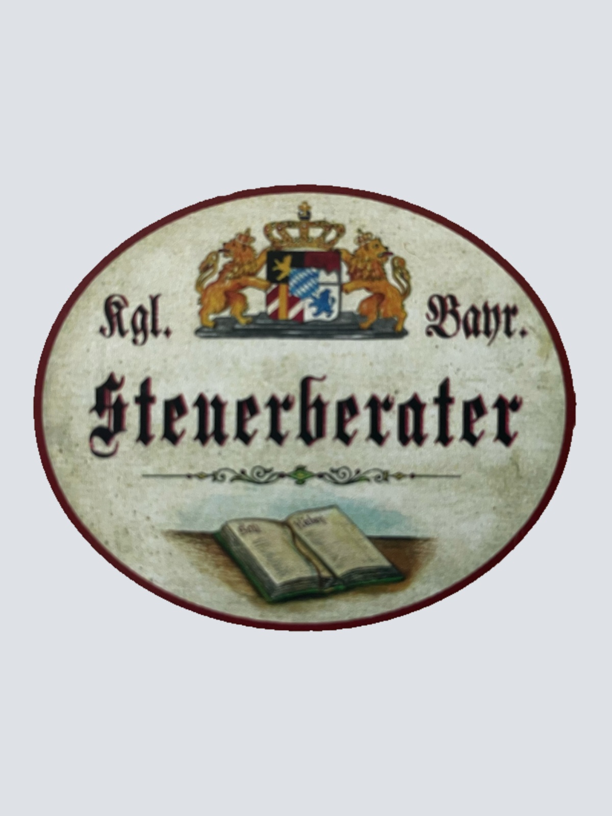 Nostalgie Holzschild Bayern Königlich Bayerischer Steuerberater Finanzamt Schild