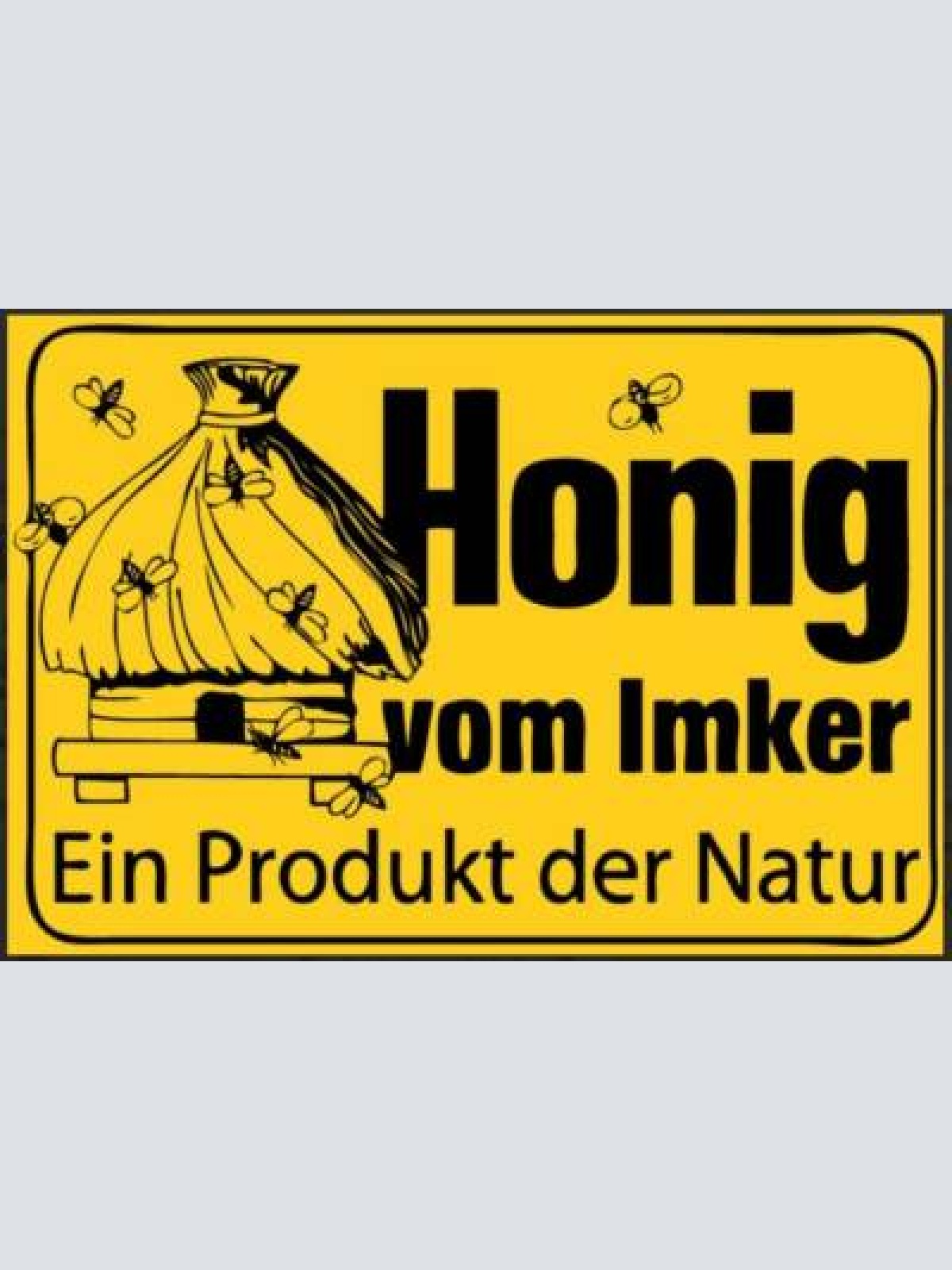 Biene honig vom imker ein produkt der natur 12x18/ 20x30 /30 x 40 blech od. holz