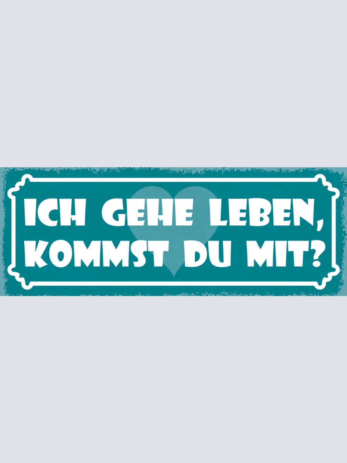 Schild Ich Gehe Leben Kommt Du Mit Liebe Arbeit Freizeit 27x10 Blech od.Holz