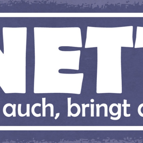 Schild Nett Kann Ich Auch Bringt Aber Nix Freundlich 27x10 Blech od.Holz