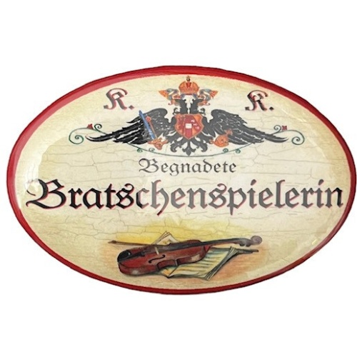 K&K  Flaschenöffner Bratsche Magnet Begandete Bratschenspielerin  7x4,5cm