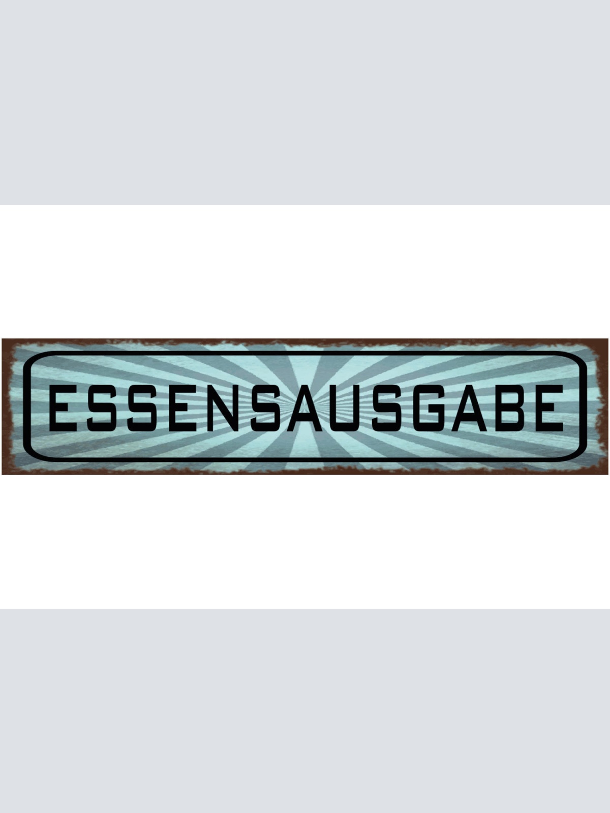 Schild Essensausgabe Küche Restaurant Cafeteria Essen 46 x 10 Blech od. Holz