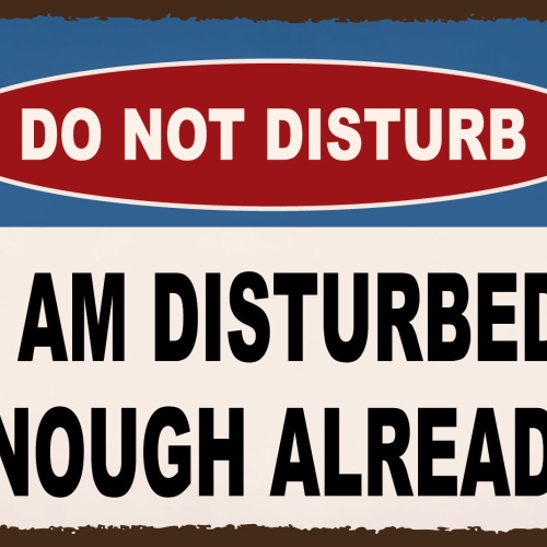 Schild Do Not Disturb Nicht stören Gestört 12x18 / 20x30 / 30x40 Blech od. Holz