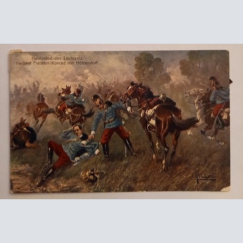 Heldentod des Leutnants Herbert Freiherr Konrad von Hötzendorf 500265A gr D