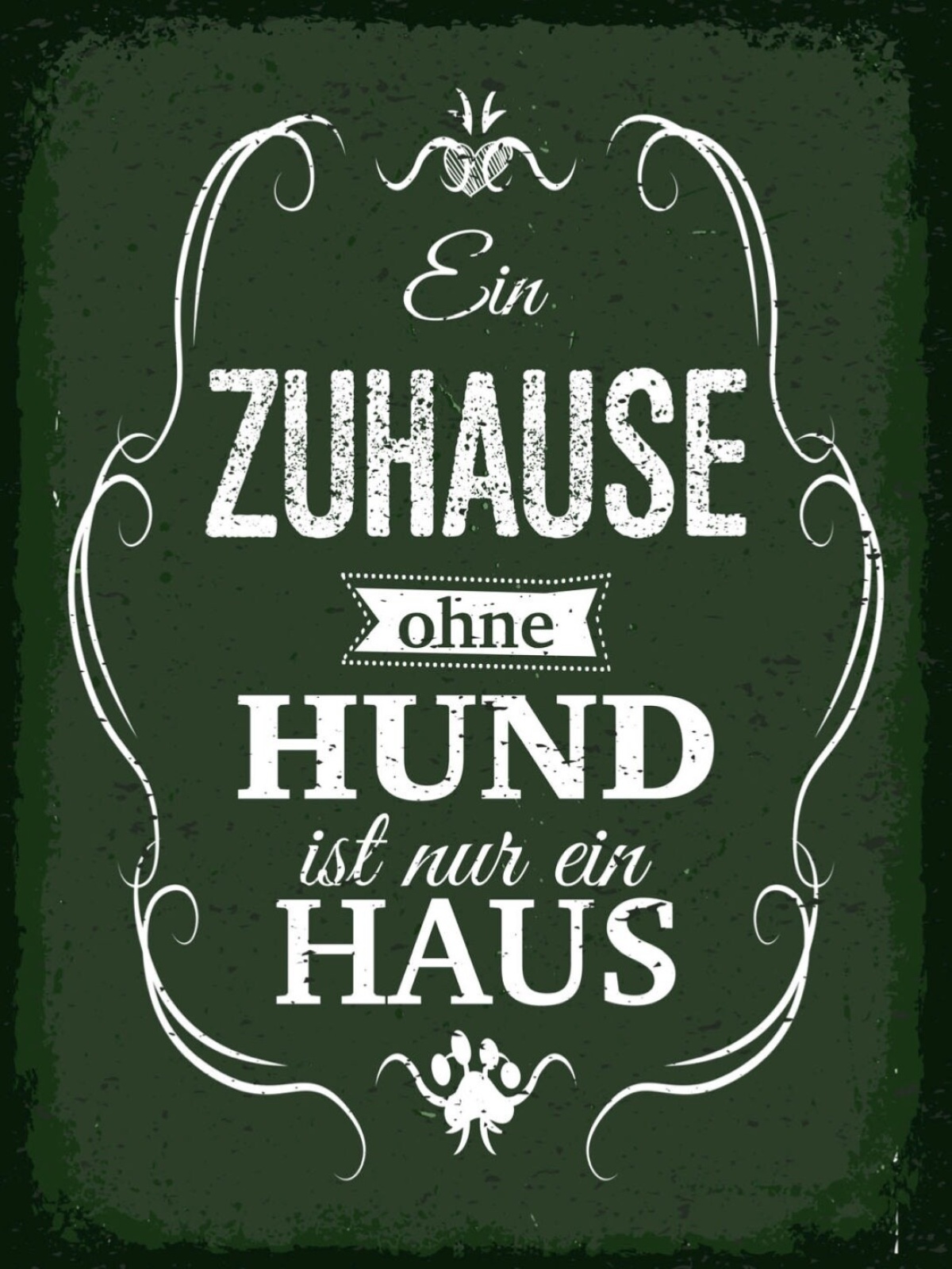 Schild Zuhause Ohne Hund Ist Nur Ein Haus Tier 12x18 20x30 30x40 Blech/Holz