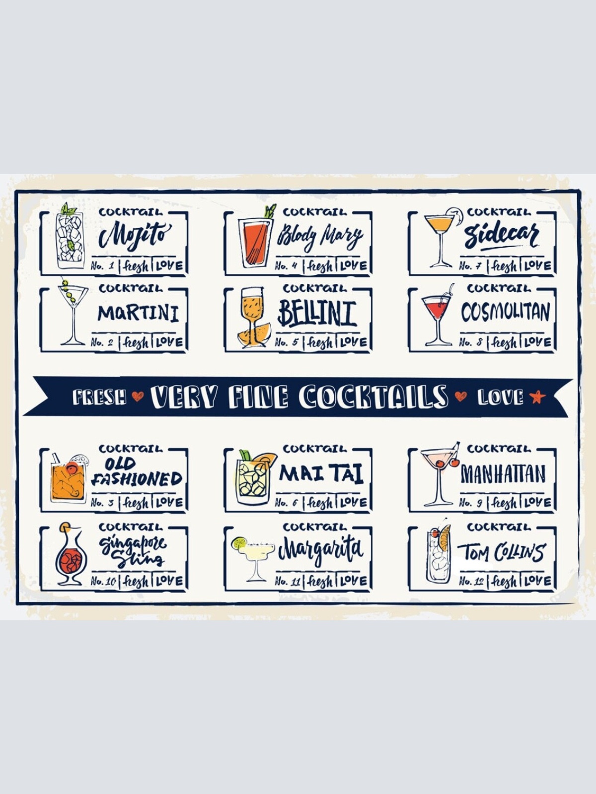 Schild Very Fine Cocktails Alkohol Bar Martini 12x18 20x30 30x40 Blech/Holz