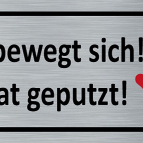 Schild Keiner Bewegt Sich Mutti Hat Geputzt Putzen Reinigen 27x10 Blech od. Holz