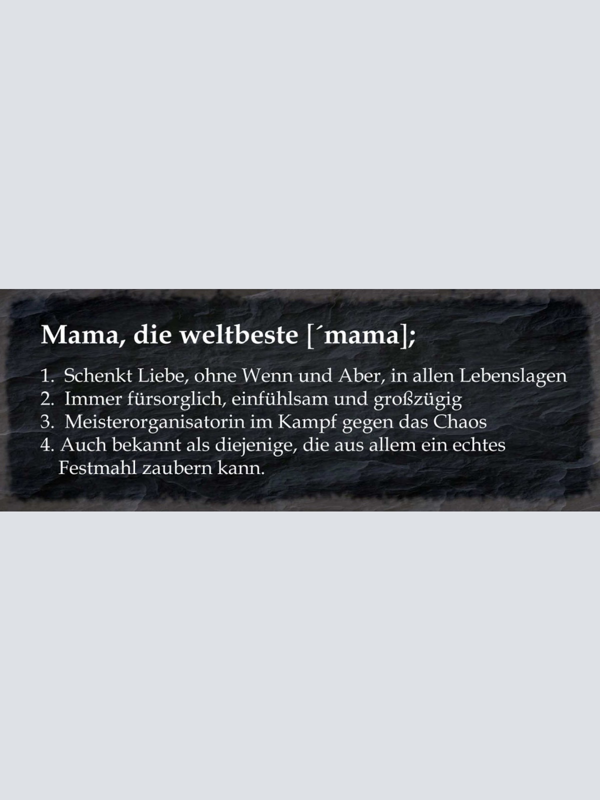 Schild Mama Die Weltbeste Liebe Fürsorglich Gegen Chaos Echtes Festmahl  27x10
